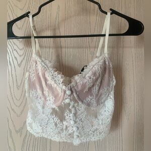 White Fox Lace Bustier